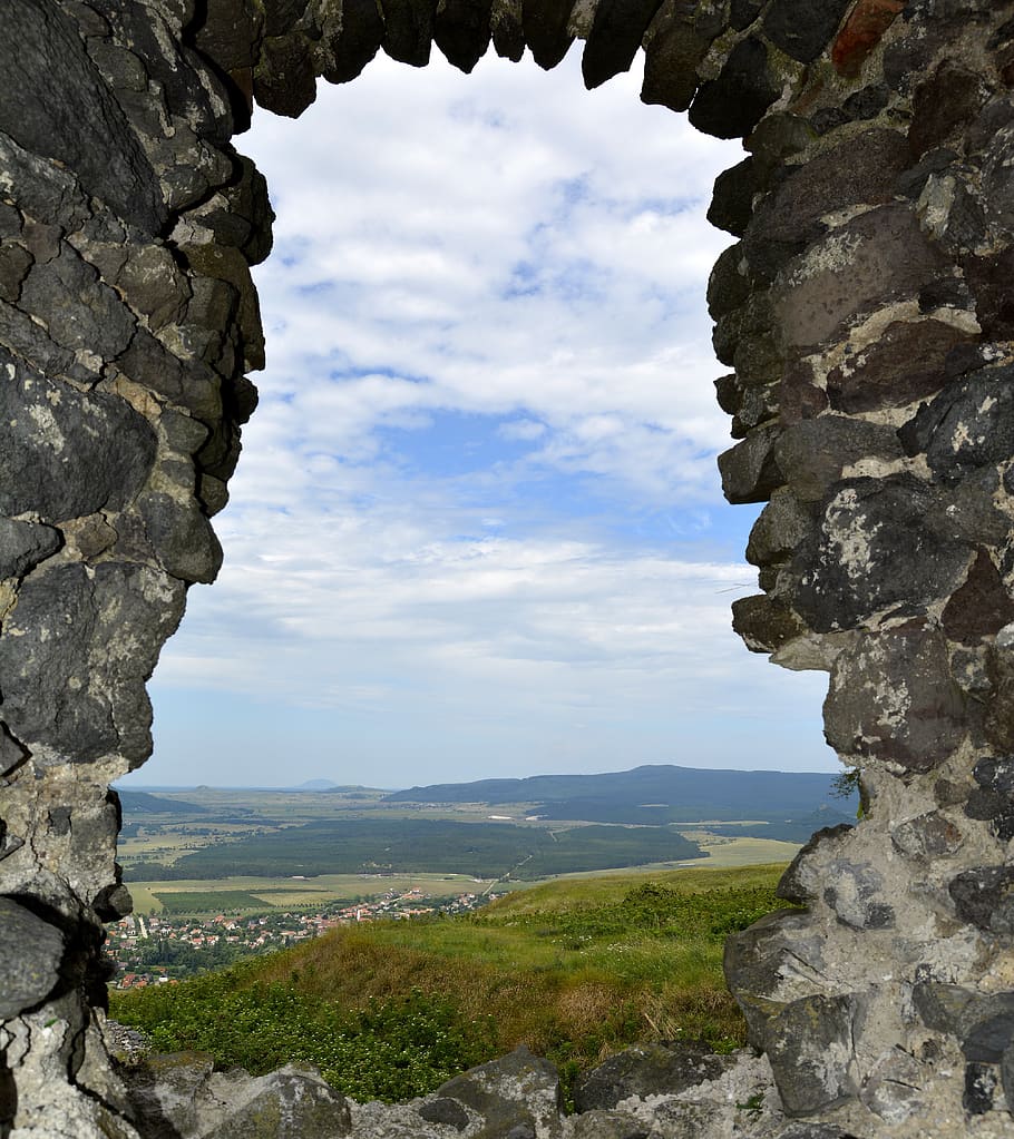 nature, stone, window, scape, panorama, cliff, mountain, high HD wallpaper