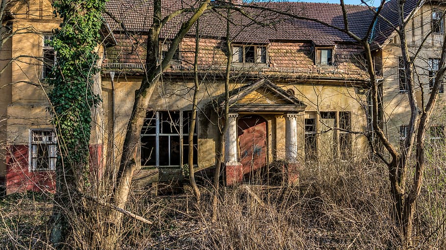 home, leave, old, architecture, window, rustic, ruin, built structure HD wallpaper