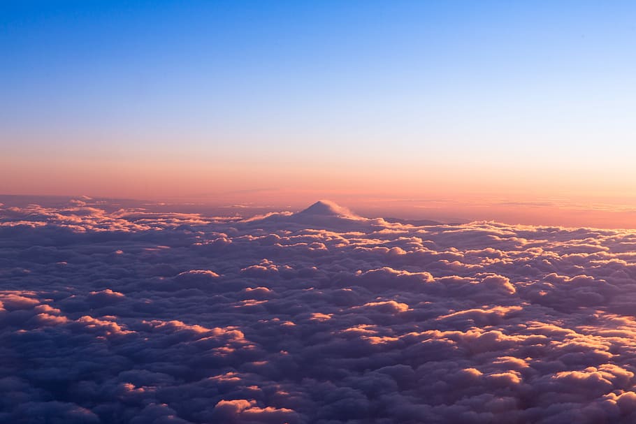 white clouds under blue sky photography during daytime, clouds during sunset HD wallpaper