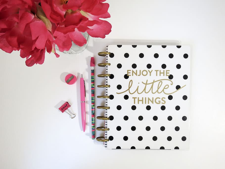 white and black notebook, planner, journal, organizer, organization HD wallpaper