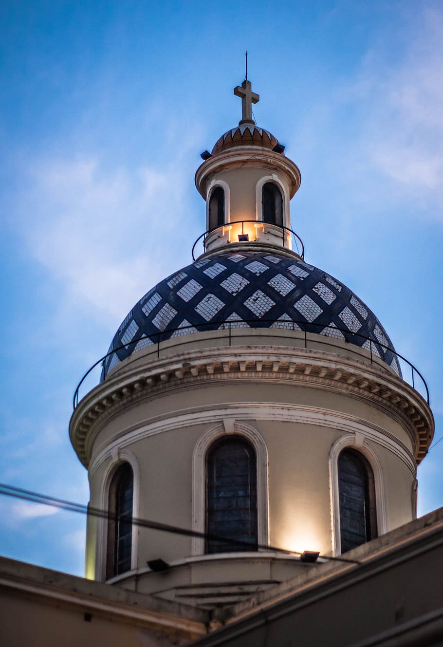 church, facade, architecture, built structure, sky, building exterior HD wallpaper