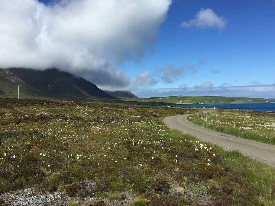 air, clouds, nature, view, skies, heaven, mountains, iceland HD wallpaper