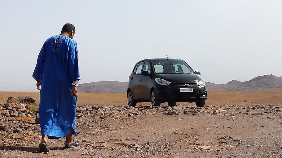 Car, Nomadic, Desert, outdoors, men, people, africa, adult HD wallpaper