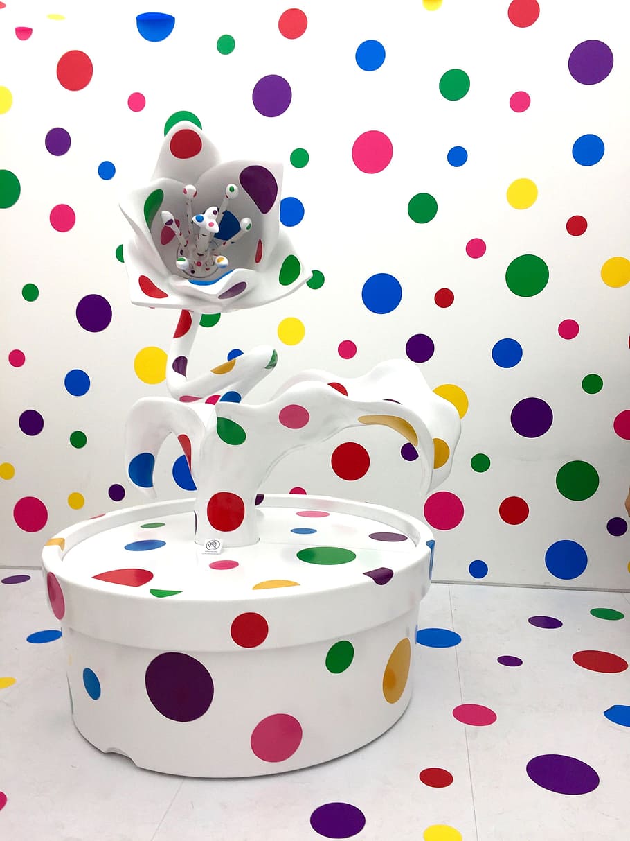 Takayama Kusama Style Polka Dot Tile Background Wallpaper Image