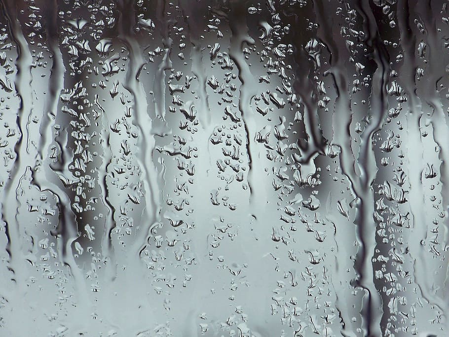 close up photo of mirror with dripping water, rain, raining, raindrops