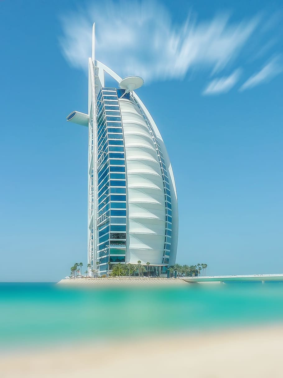 Burj Al Arab, Saudi, Dubai, United Arab Emirates, Sea, Beach