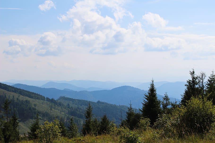 mountains, the carpathians, sky, clouds, landscape, nature HD wallpaper