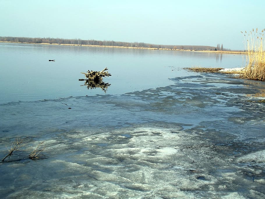 Lake, Ice, Nature, water, day, outdoors, no people, tranquility HD wallpaper