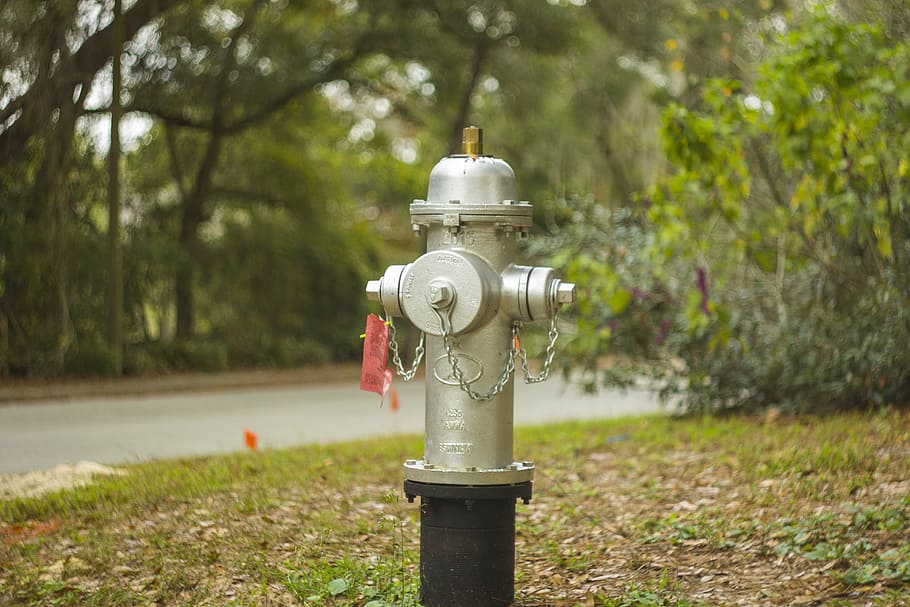 hydrant, silver, bokeh, fire, water, metal, equipment, emergency HD wallpaper