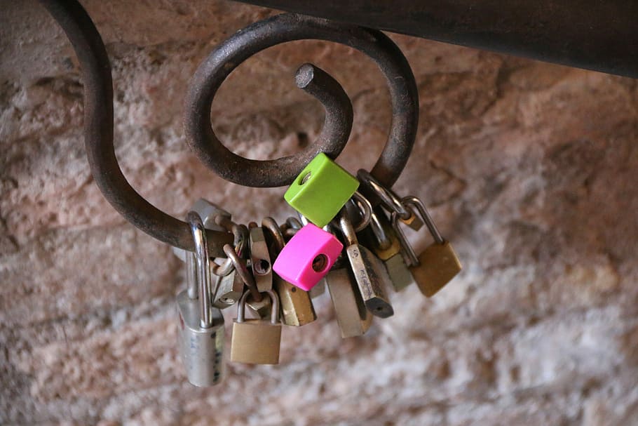 Lock, Key, Hook, safety, padlock, love, day, hanging, metal HD wallpaper