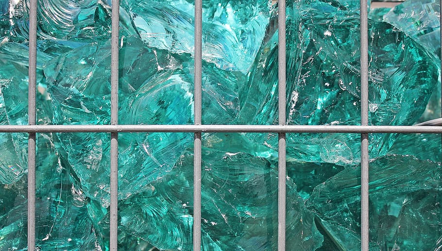 glass blocks, grid, turquoise, blue, shiny, background, texture, HD wallpaper