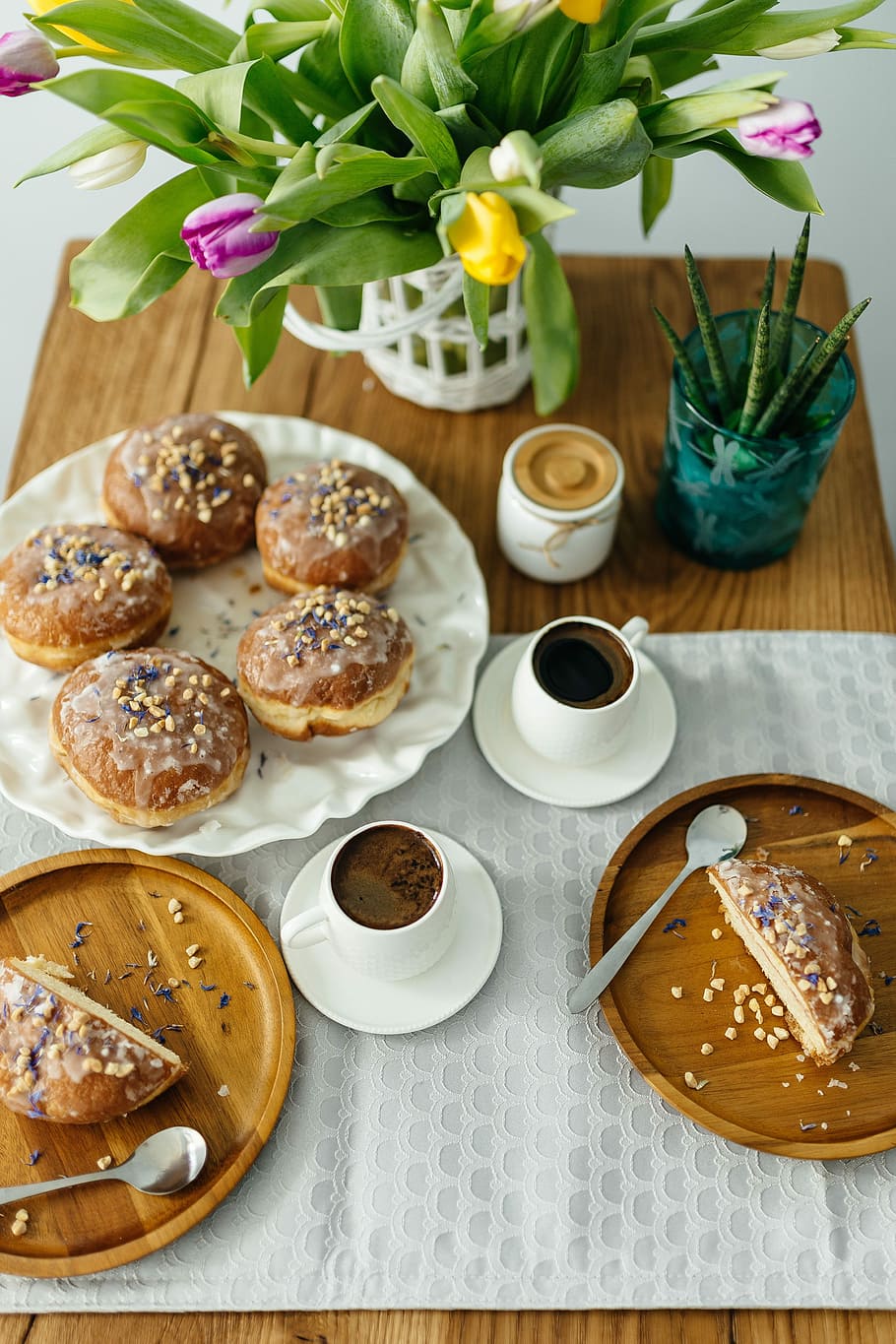 Delicious homemade breakfast, sweet, morning, tasty, sugar, bakery, HD wallpaper