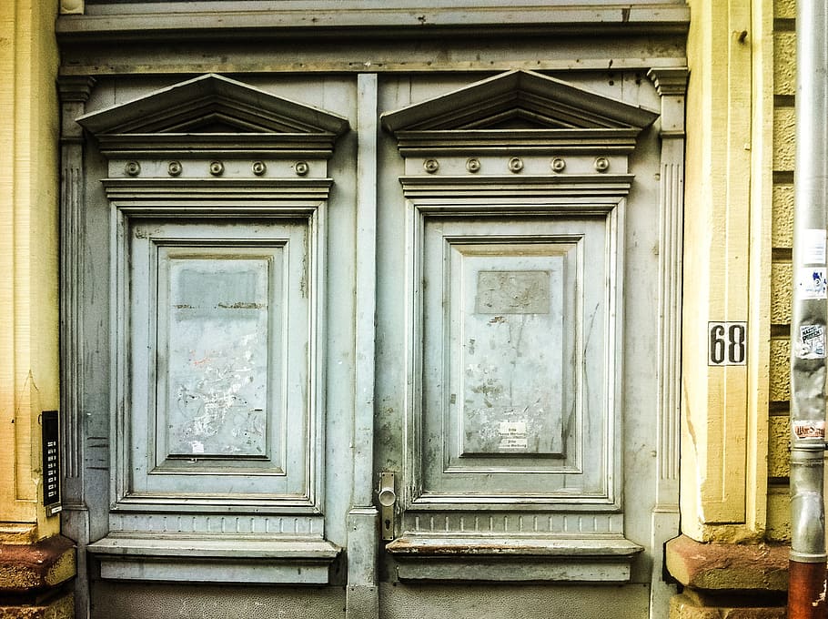 input, door, old, wood, house entrance, front door, wooden door, HD wallpaper