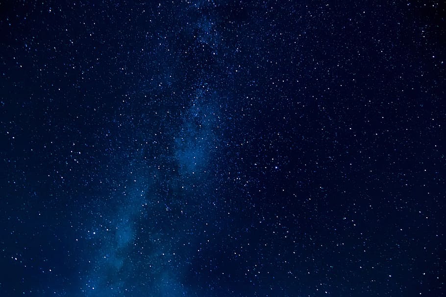 starry night, stars, dark, milky way, black, star - space, astronomy, HD wallpaper