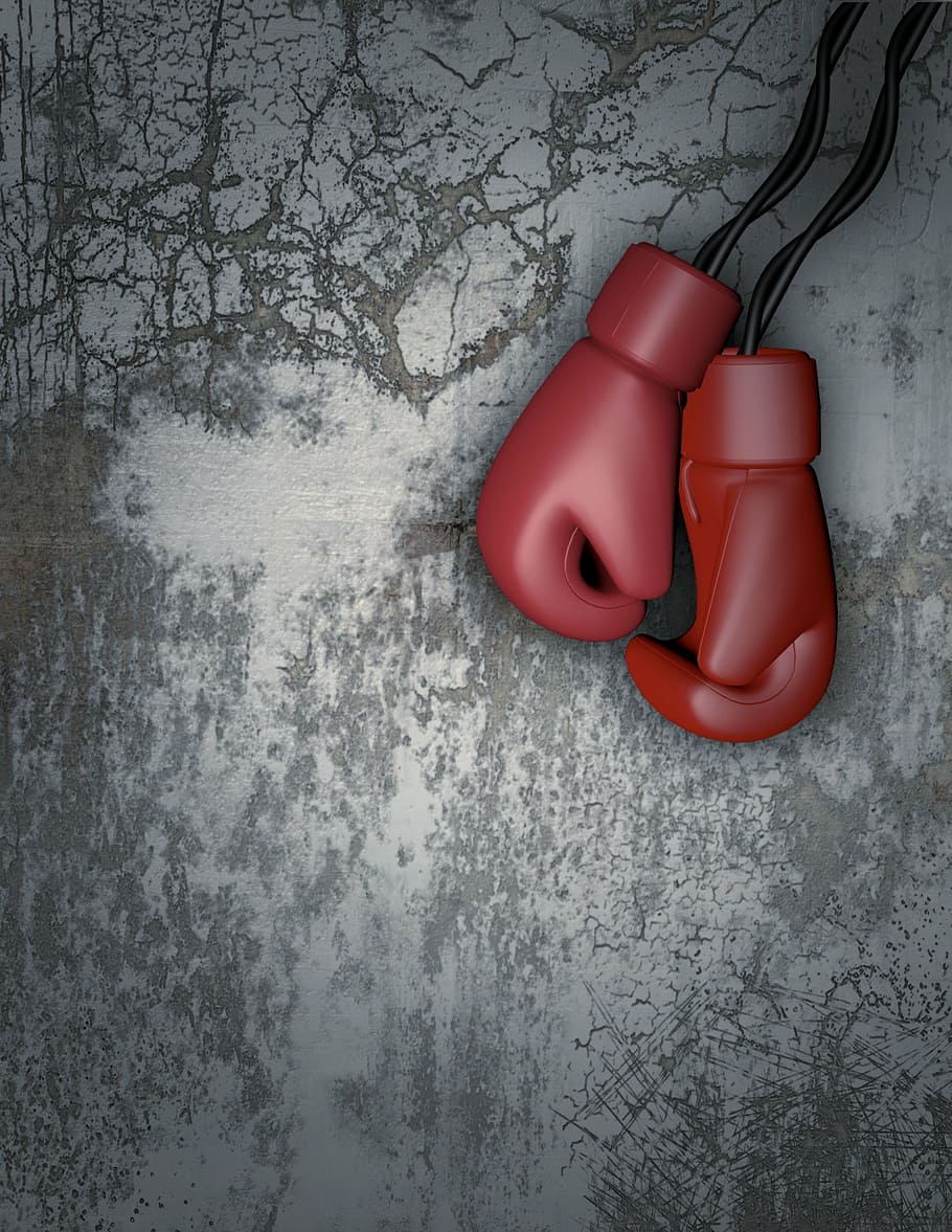 HD wallpaper: red training gloves earbuds, boxing gloves, wall, kick boxing  | Wallpaper Flare