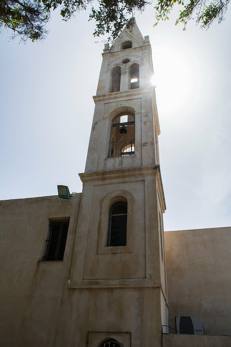 church, tower, building, steeple, christian, sky, old town HD wallpaper