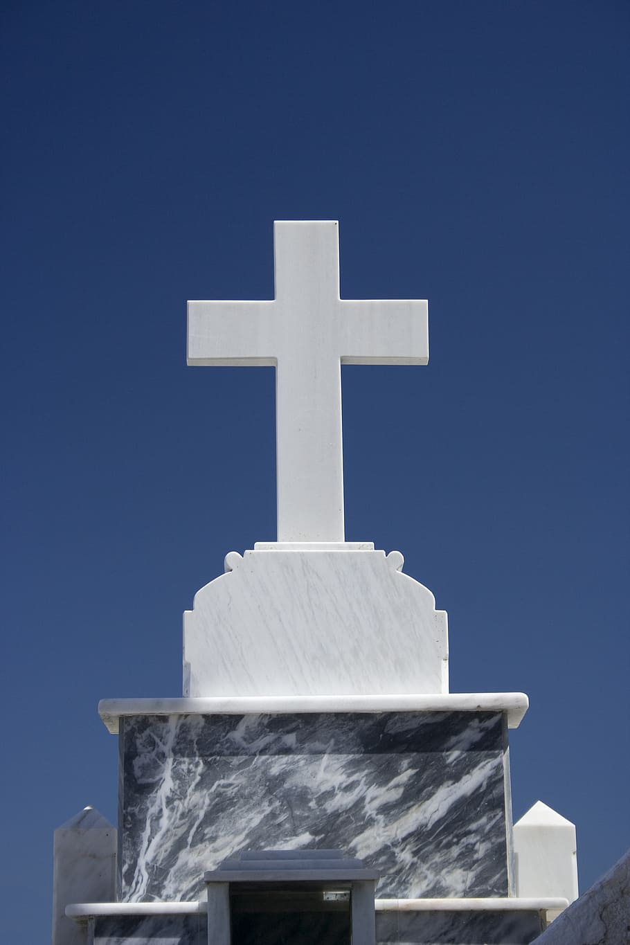 cross, blue, stone, symbol, worship, remembrance, lamb, christian HD wallpaper