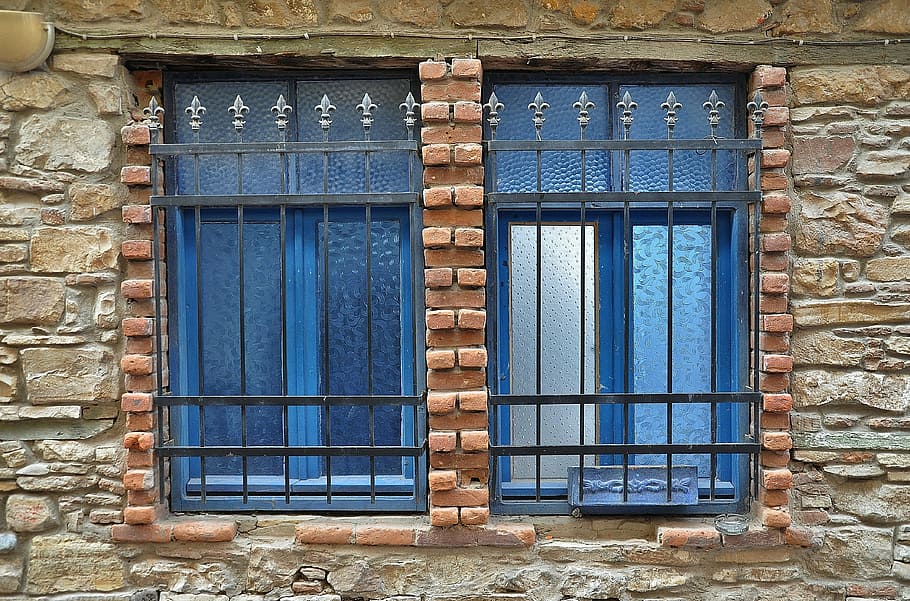 wall, stones, window, old, brick, gray, building, house, housing HD wallpaper
