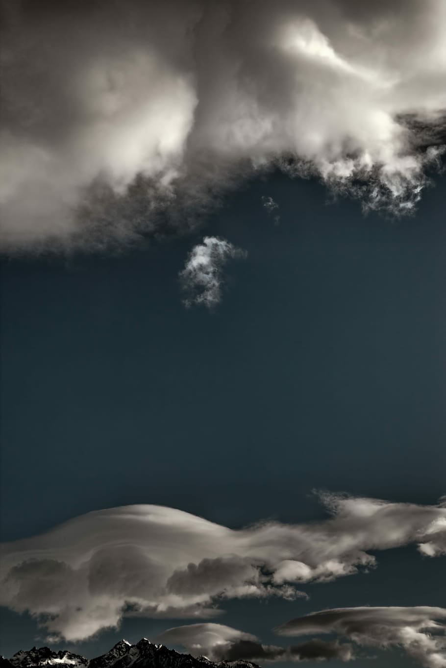 cloudy sky, gray and blue skies, dark, mountain, cloud - sky HD wallpaper