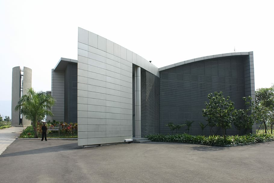 grey concrete building, Structure, Day, Sky, architecture, construction HD wallpaper