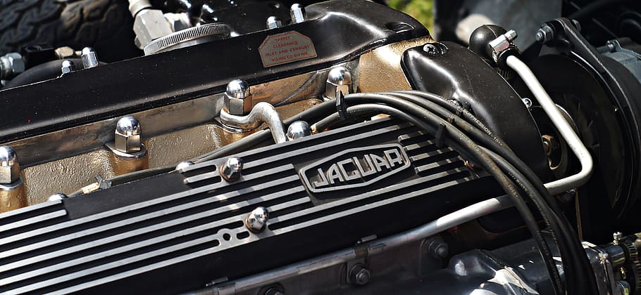 jaguar, engine, old, veteran, car, close-up, no people, metal HD wallpaper