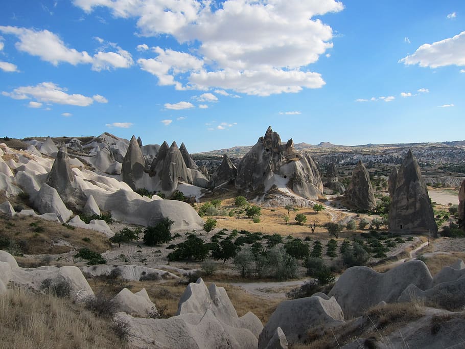 cappadocia, turkey, cave, sky, landscape, wilderness, scenery HD wallpaper