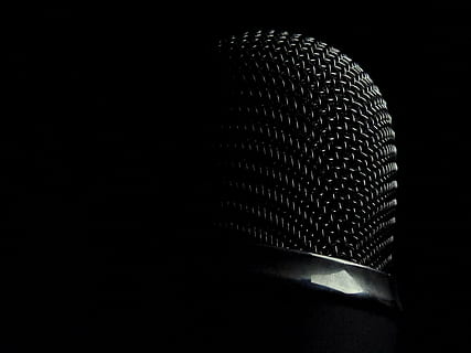 black microphone head, recording, sound, sound recording, audio HD wallpaper