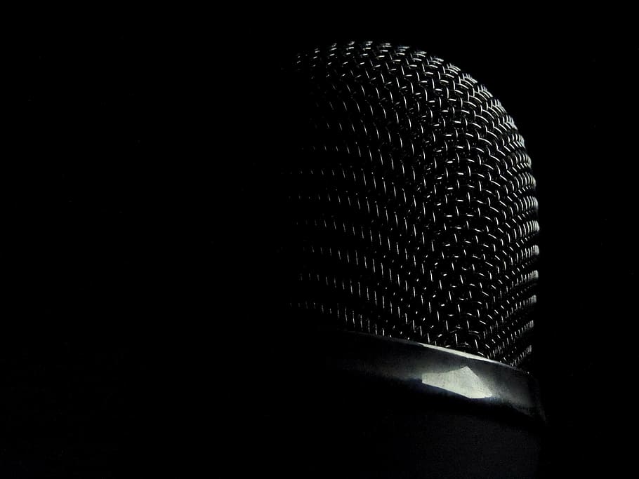 black microphone head, recording, sound, sound recording, audio HD wallpaper