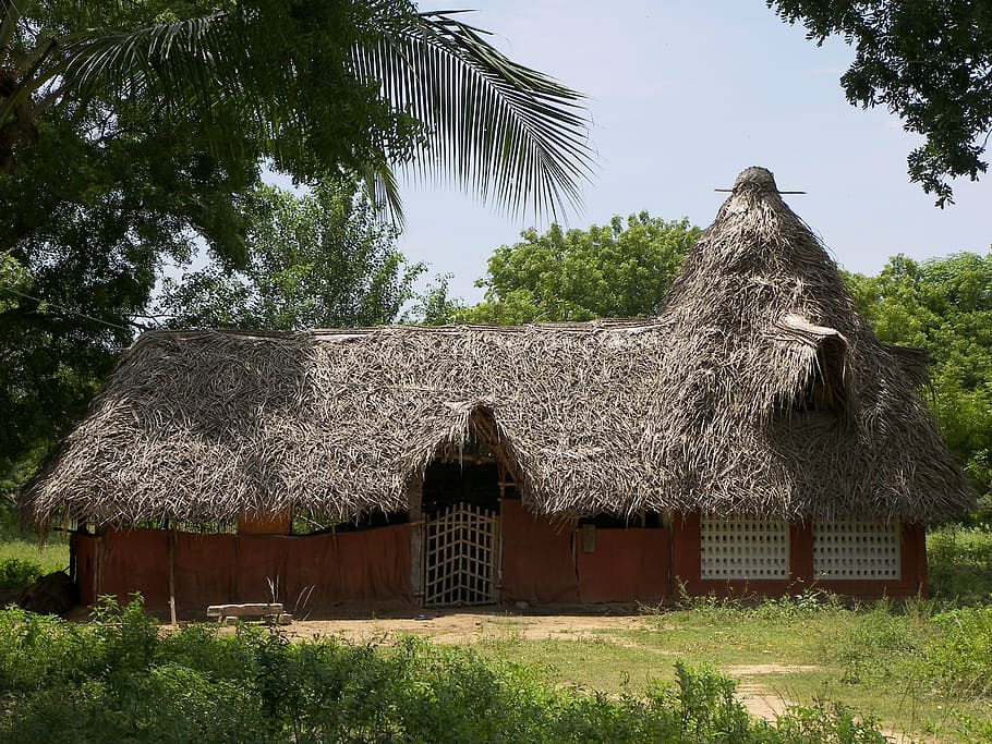 hut, nature, architecture, india, summer, house, travel, vacation, HD wallpaper