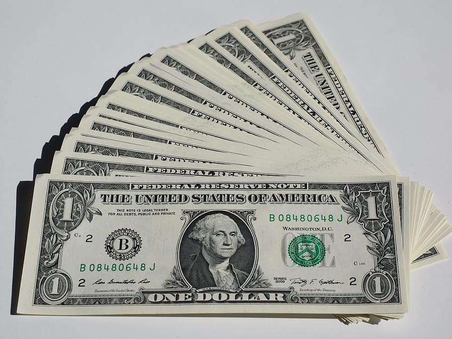 U.S. dollar banknote lot placed on tabletop, seem, bank note HD wallpaper