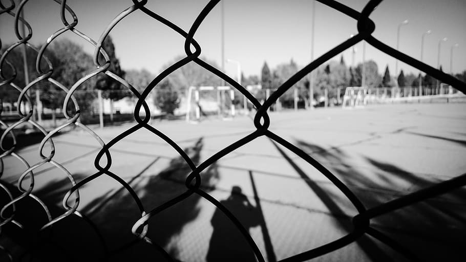 grid, shadow, darkness, fence, chainlink fence, security, safety HD wallpaper