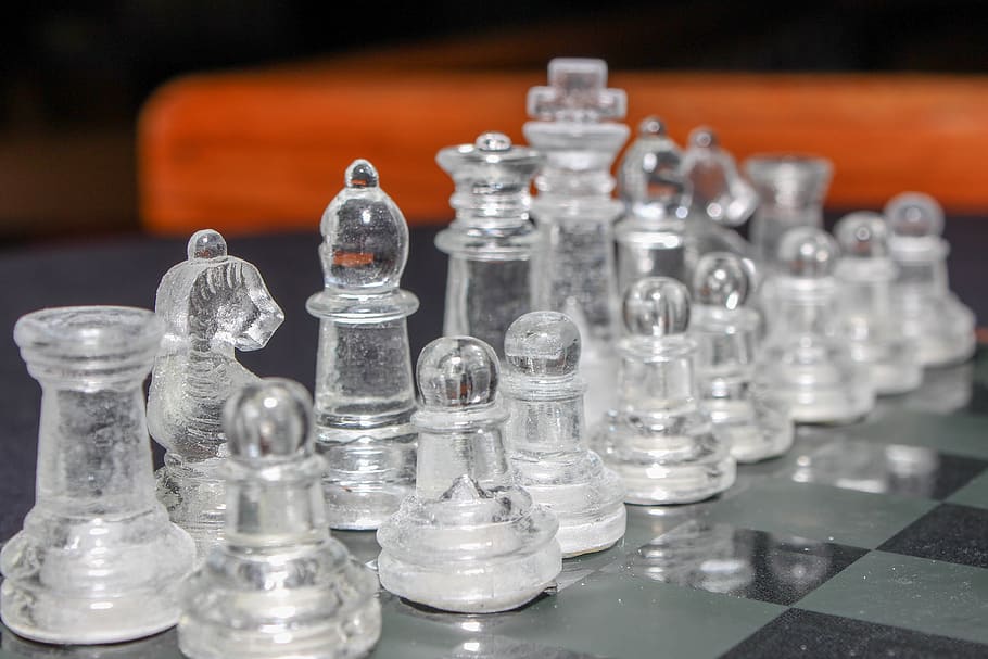 chess, game, plan, pawn, queen, knight, leisure games, board game, HD wallpaper