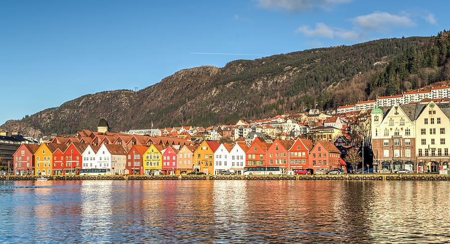 bergen, norway, scandinavia, city, europe, architecture, nature, HD wallpaper