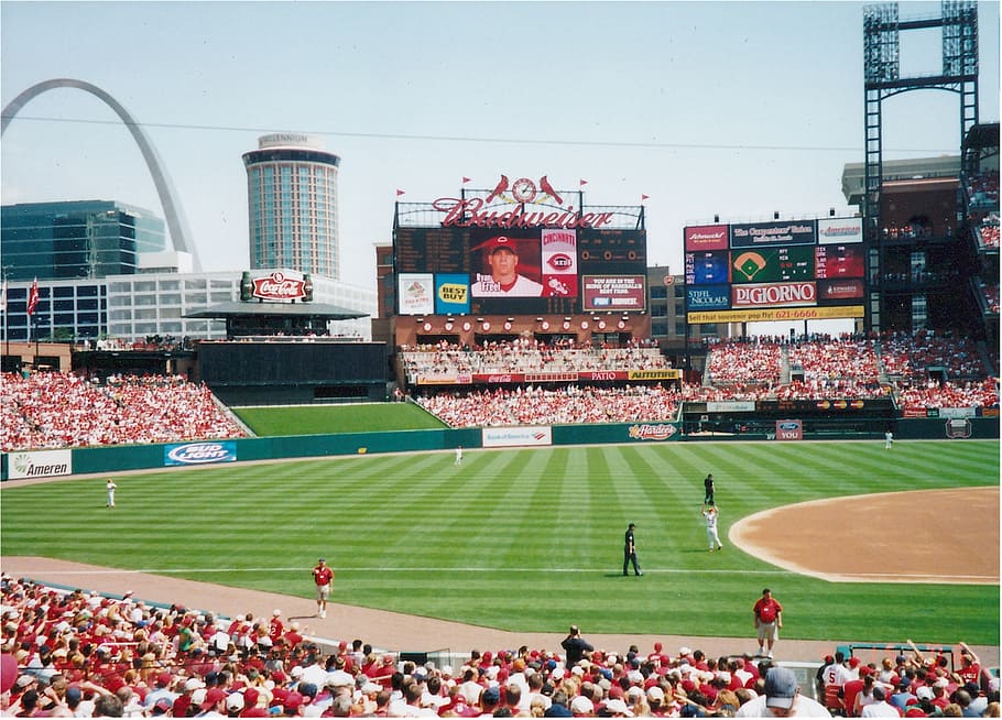 landscape photography of baseball field, major league baseball