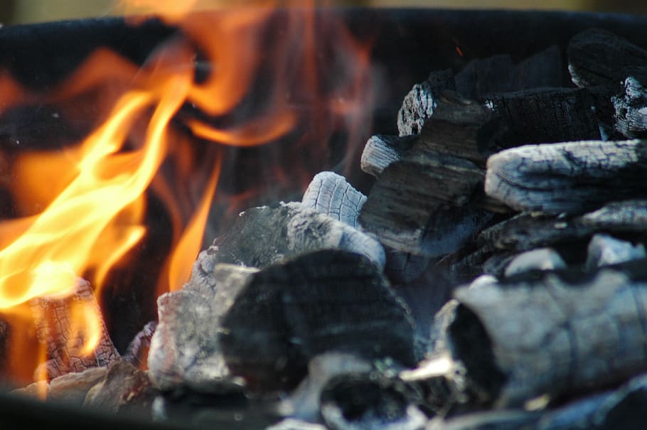 barbecue, flame, burning, fire, fire - natural phenomenon, heat - temperature HD wallpaper