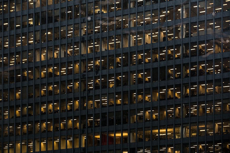 concrtete building, architecture, infrastructure, work, corporate HD wallpaper