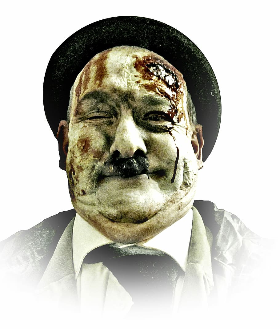 male zombie portrait, Man, Halloween, Horror, Dead, scary, evil, HD wallpaper