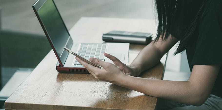 person, hands, woman, smartphone, blur, electronics, girl, indoors HD wallpaper