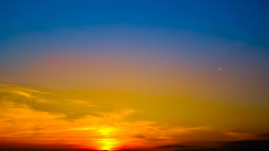 Beautiful Sunset Skies, dusk, photo, nature, orange, public domain HD wallpaper