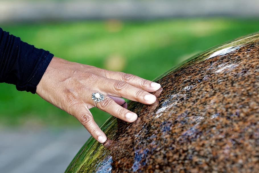 Hand, Ring, Ball, Stone, Contact, moisture, human hand, human body part HD wallpaper