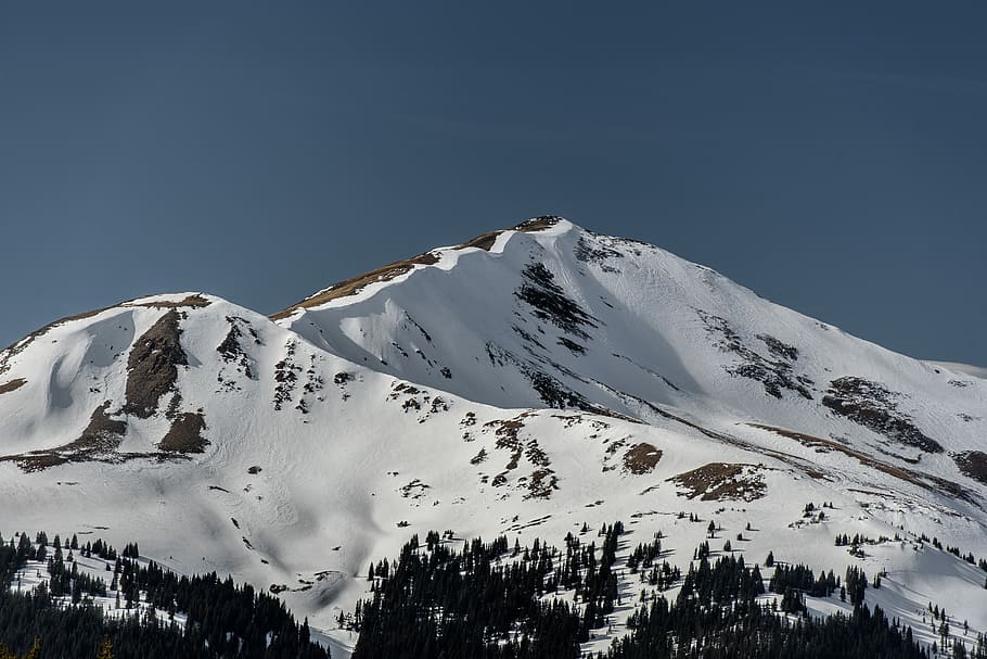 mountain covered snow, landscape photography of mountain cover with snow HD wallpaper
