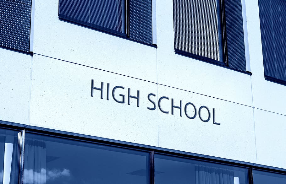 photo of high school structure, college, education, study, building HD wallpaper