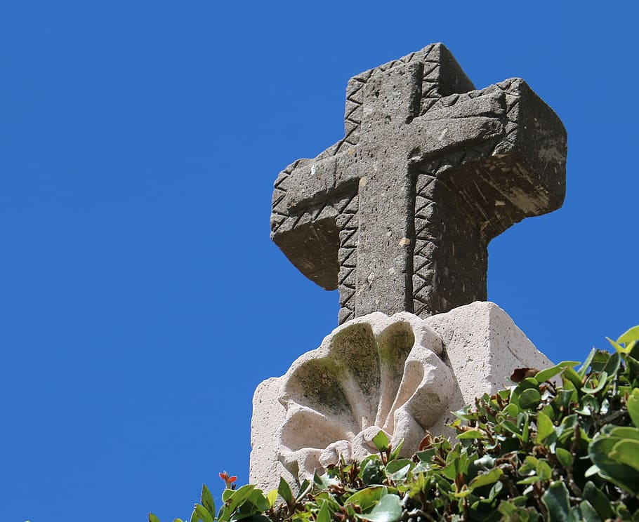 cross, sculpture, stone, architecture, canterra, christian HD wallpaper