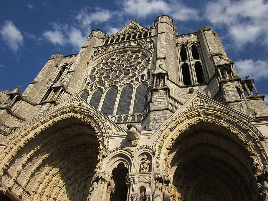 chartres cathedral, medieval, gothic, architecture, unesco HD wallpaper