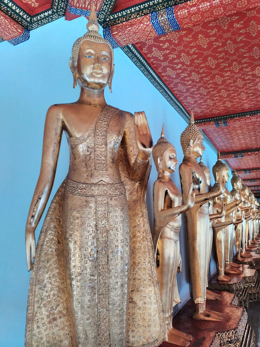 buddha, temple, wat, thai, thailand, culture, statue, asia HD wallpaper