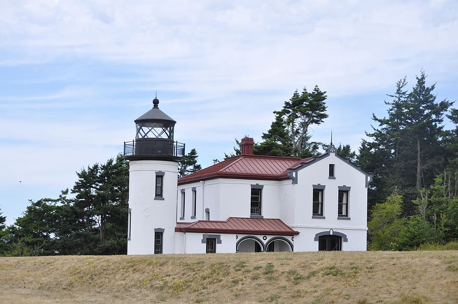 washington, lighthouse, whidbey, built structure, architecture HD wallpaper