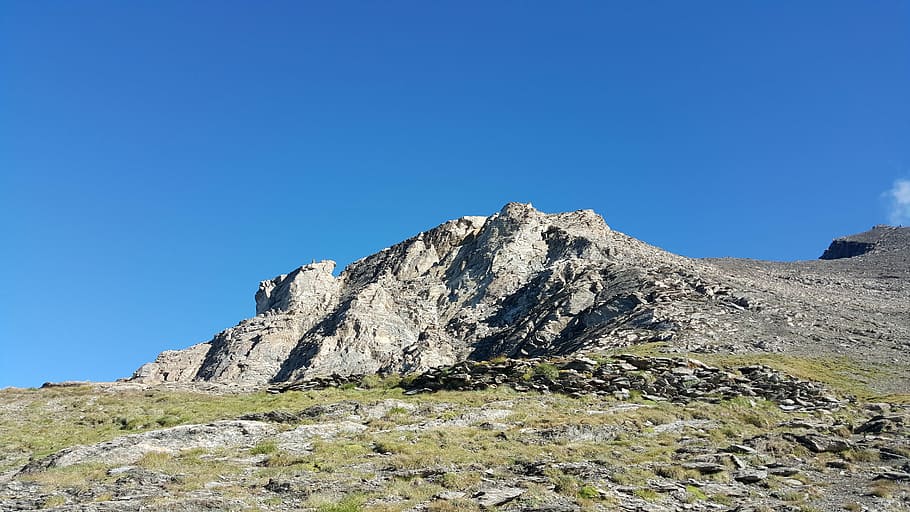 Rocciamelone, Top, Mountains, Summit, alps, piemonte, sky, rocks HD wallpaper