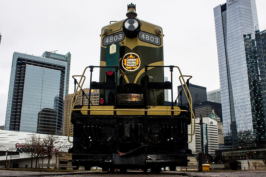 Train, Toronto, Canada, City, urban, transportation, ontario HD wallpaper