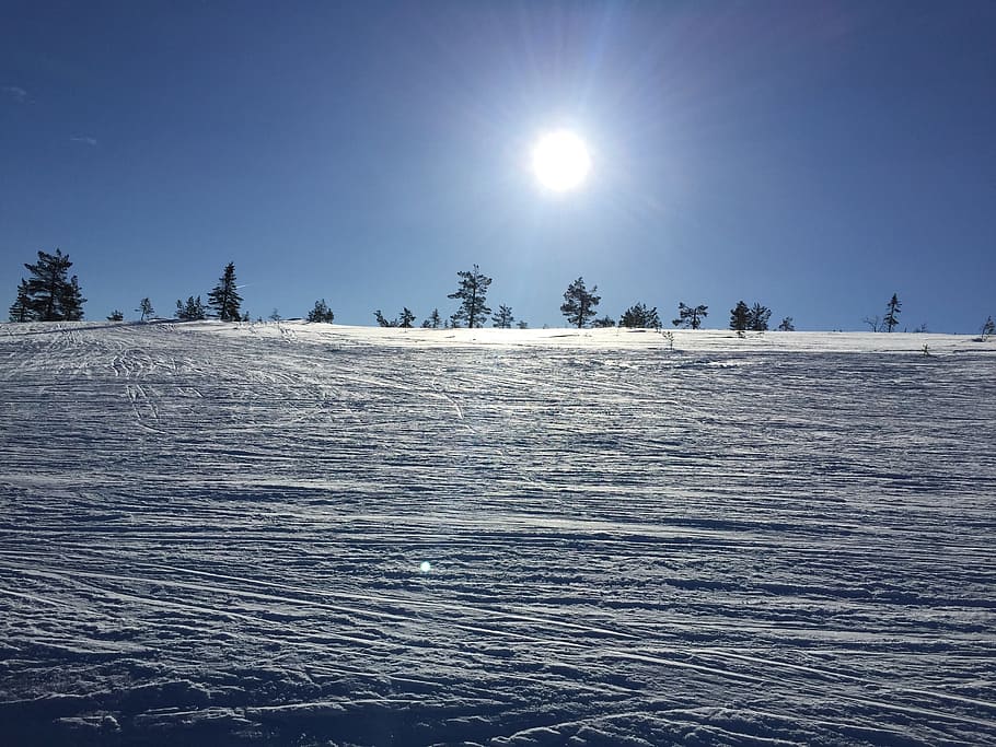 winter, ski, snow, fells, swedish mountain, snow landscape, HD wallpaper