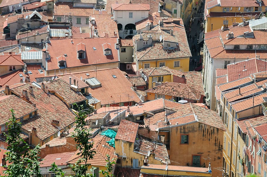 Nice, Roofs, Côte D ' Azur, summer, france, city view, mediterranean HD wallpaper